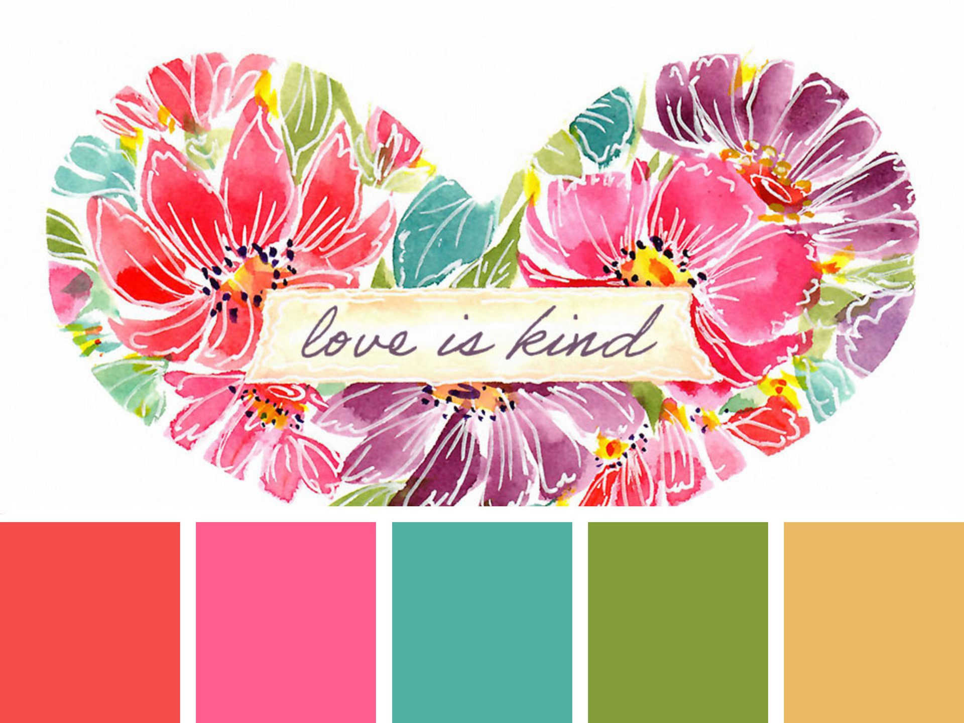 "Love in Bloom" in Watercolor