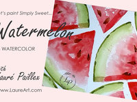 "Simply Sweet Watermelon" in Watercolor