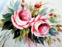 "Laura's Rose" in Watercolor