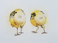 "Mother Hen" in Watercolor