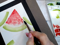 "Simply Sweet Watermelon" in Watercolor