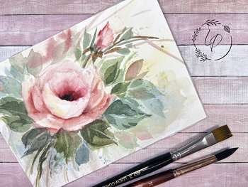"Laura's Rose" in Watercolor