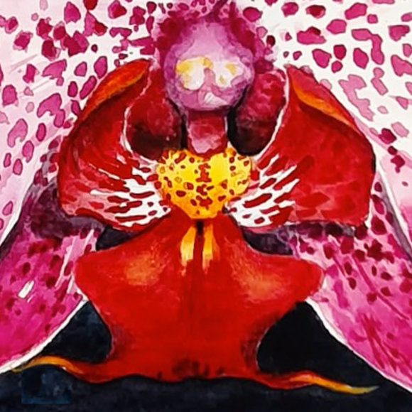 "Orchids" Study in Watercolor by Lauré Paillex 2023