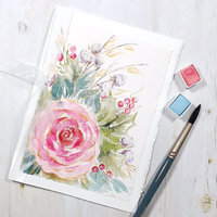 "Simply Roses" Floral Watercolor & Papercraft