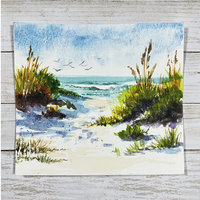 "Wind-swept Dunes" in Watercolor