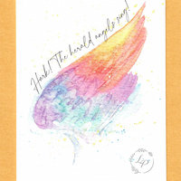 "Angel Wings" in Watercolor & Pen