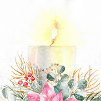 "Light a Candle"  A Holiday Still Life in Watercolor