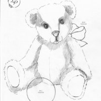 "A Christmas Bear" in Watercolor