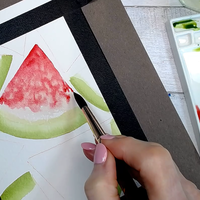 "Simply Sweet Watermelon" in Watercolor