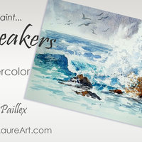 "Breakers!" in Watercolor