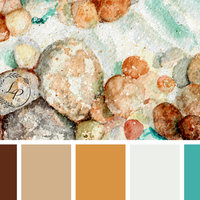 "Bubble Beachstones" in Watercolor
