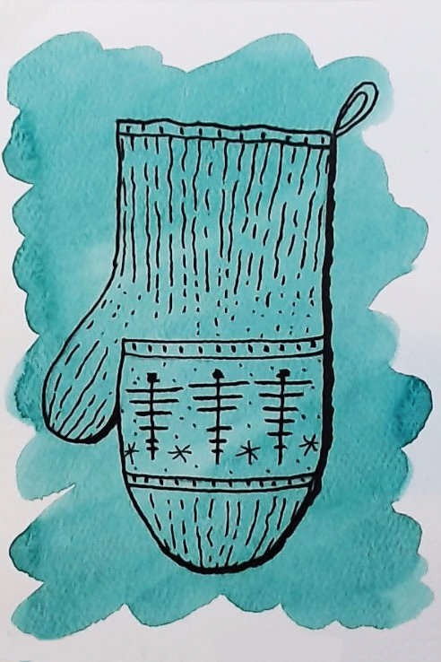 "Winter Warm-ups" in Watercolor & Pen