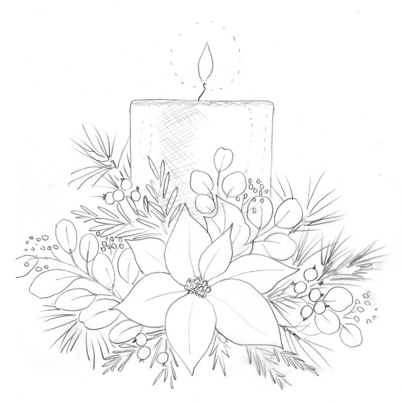 "Light a Candle"  A Holiday Still Life in Watercolor