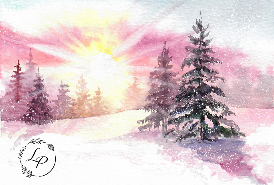 "Snowy Landscapes" in Watercolor