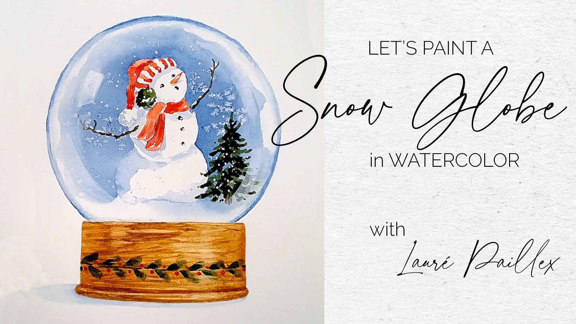 "Winter Snow Globe" in Watercolor
