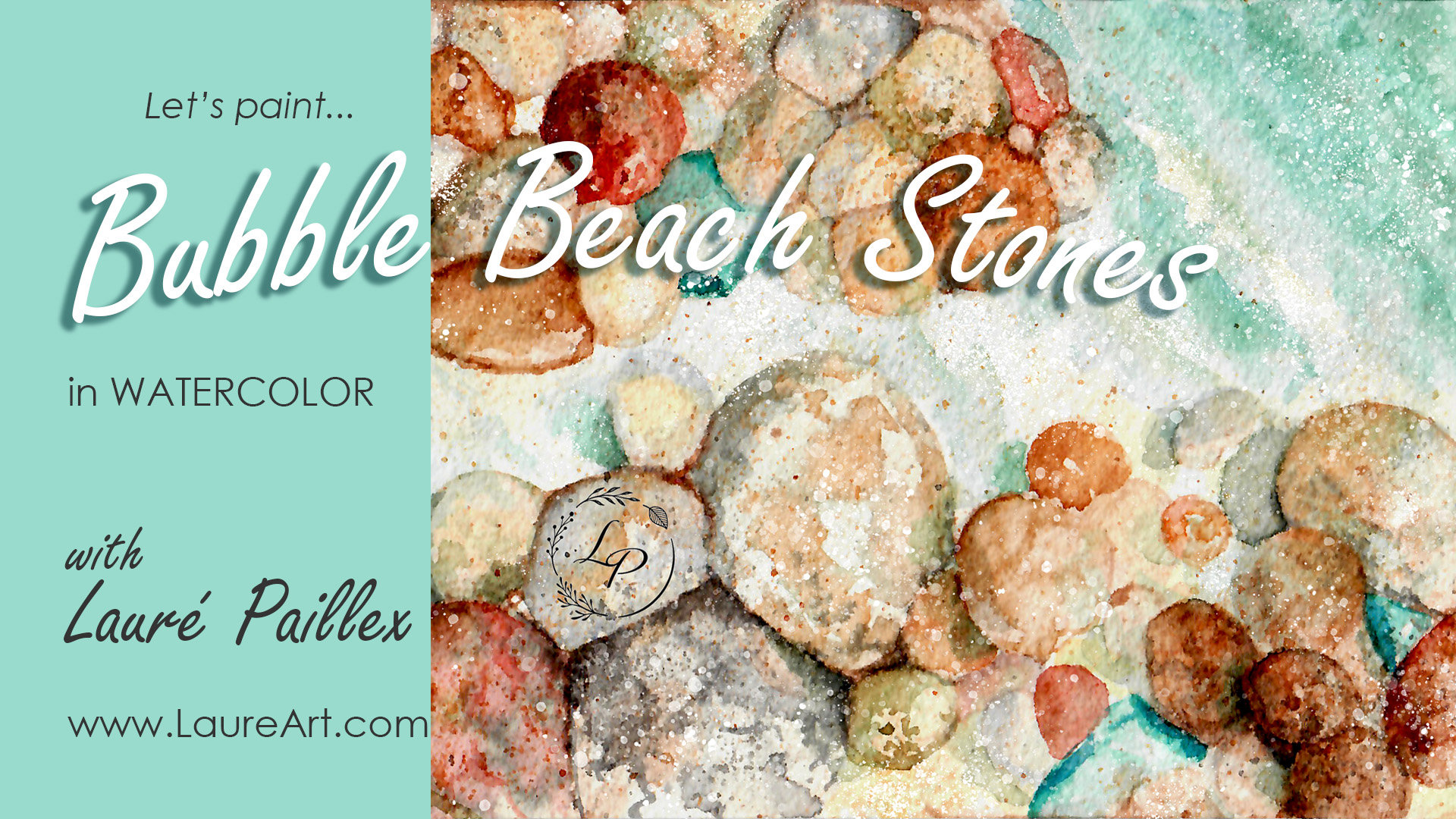 "Bubble Beachstones" in Watercolor