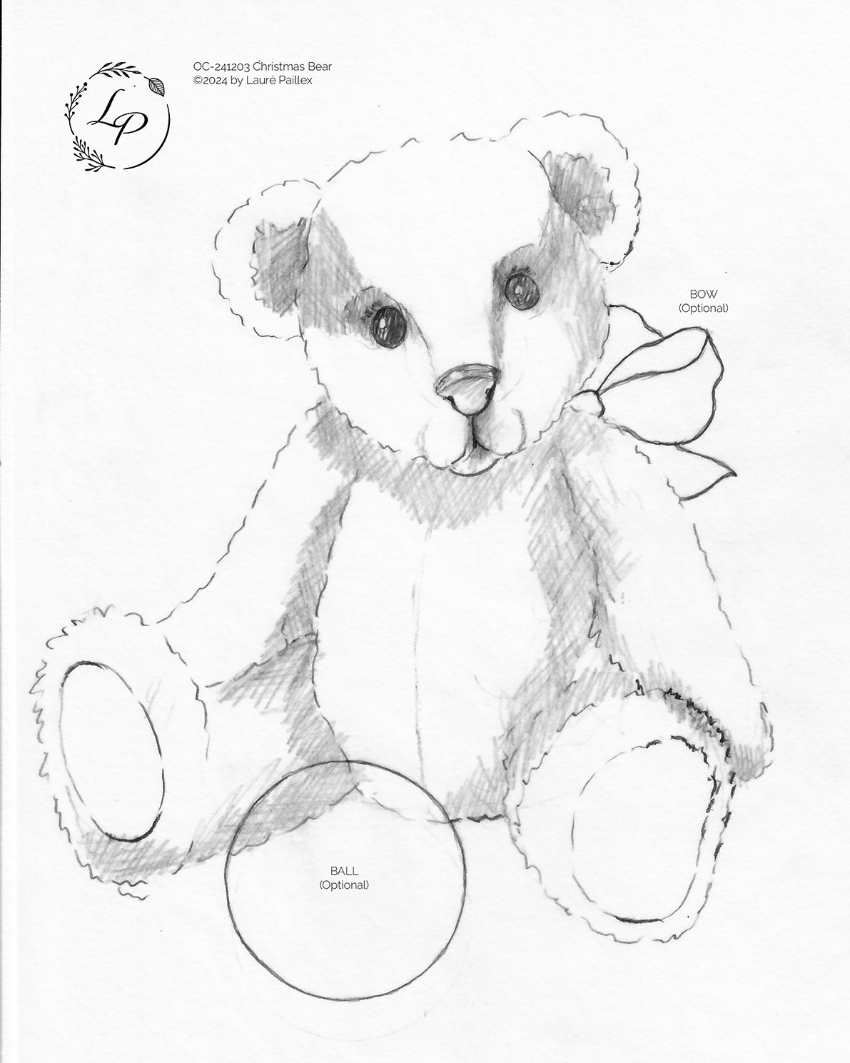 "A Christmas Bear" in Watercolor