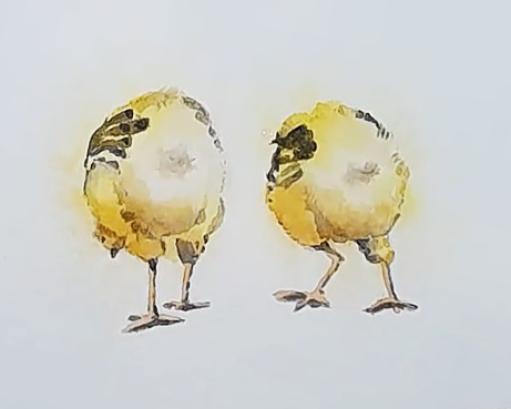 "Mother Hen" in Watercolor