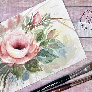 "Laura's Rose" in Watercolor