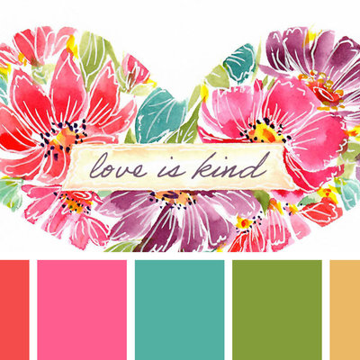 "Love in Bloom" in Watercolor